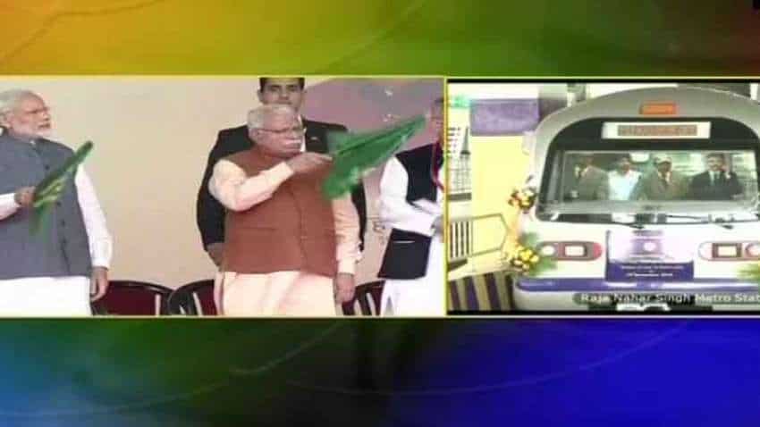 दिल्ली-बल्लभगढ़ मेट्रो हुई शुरू; PM नरेंद्र मोदी ने झंडी दिखा कर किया रवाना 