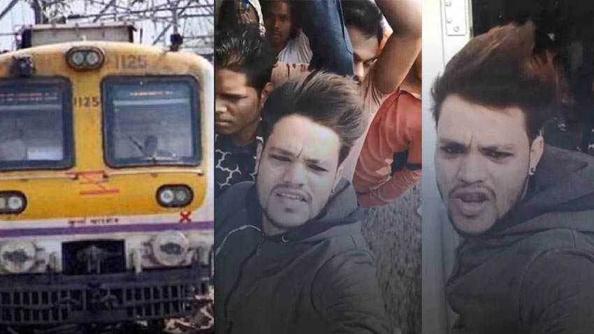 VIDEO : चलती ट्रेन में स्टंट का वीडियो बनाते दिखा लड़का, रेलवे ने दिए जांच के आदेश