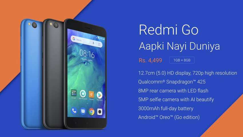 Xiaomi ने लॉन्च किया RedmiGo, कीमत मात्र 4,499 रुपये