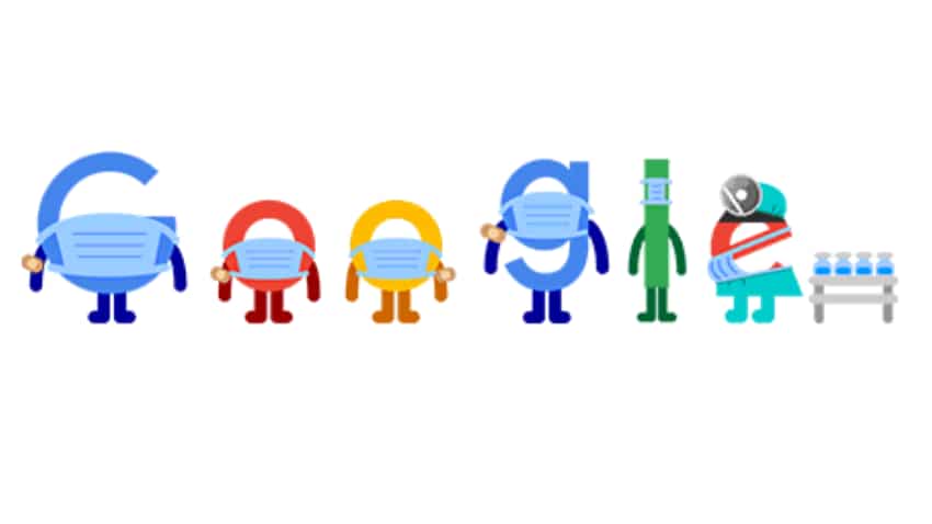 Google Doodle ने दिया कोरोना से जंग लड़ने का मैसेज, मास्क पहनें और समय पर लगवाएं वैक्सीन 
