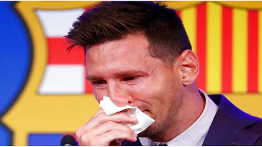 Barcelona से छूटा साथ तो प्रेस कॉन्फ्रेंस में सबके सामने ही रो पड़े Lionel Messi, आंखों में आंसू लिए कहा- गुडबाय