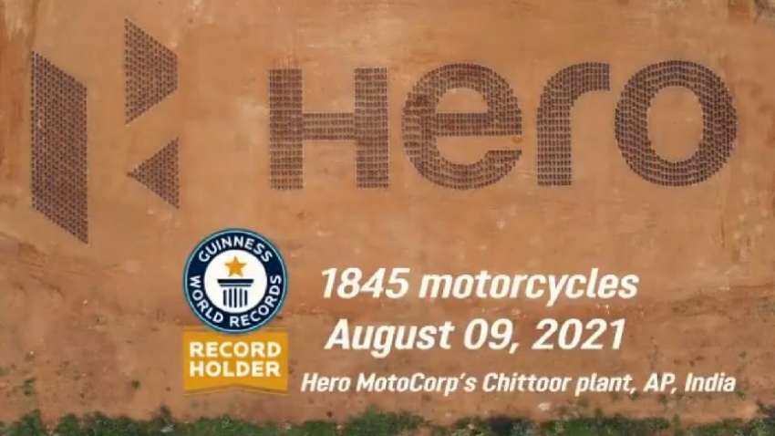 Hero MotoCorp ने दर्ज कराया गिनीज वर्ल्ड रिकॉर्ड्स में नाम, 1,845 बाइक्स के साथ किया ये कारनामा