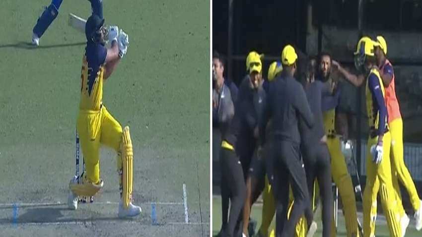 VIDEO : 1 गेंद पर चाहिए थे 5 रन और शाहरुख खान ने छक्का जड़ तमिलनाडु को बनाया चैंपियन, खुशी से झूम उठे खिलाड़ी