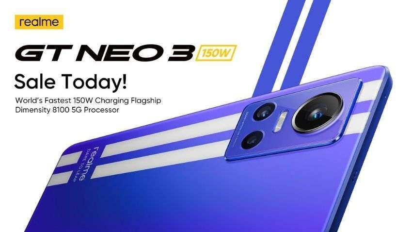 Realme GT Neo 3 की फर्स्ट सेल आज, 150W फास्ट चार्जिंग वाले धांसू स्मार्टफोन पर मिल रहा ₹7,000 तक का डिस्काउंट