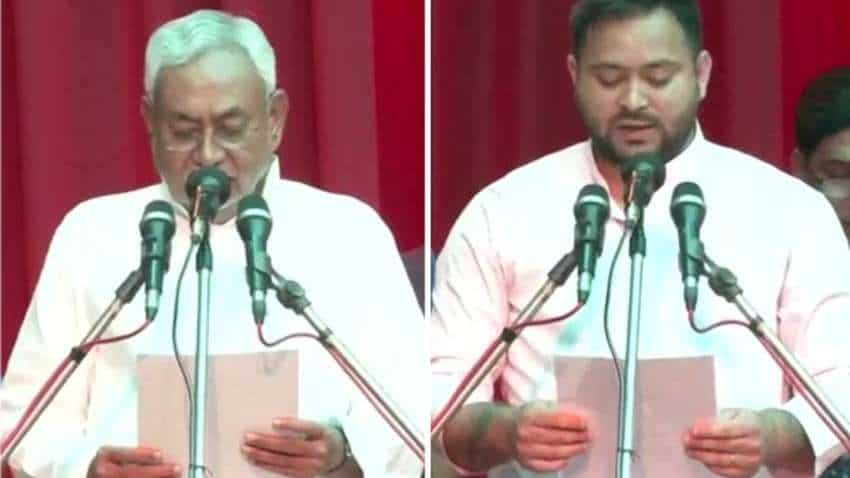 Bihar Politics: बिहार में अब JDU-RJD सरकार; नीतीश कुमार ने 8वीं बार ली मुख्‍यमंत्री पद की शपथ, तेजस्‍वी बने डिप्‍टी CM