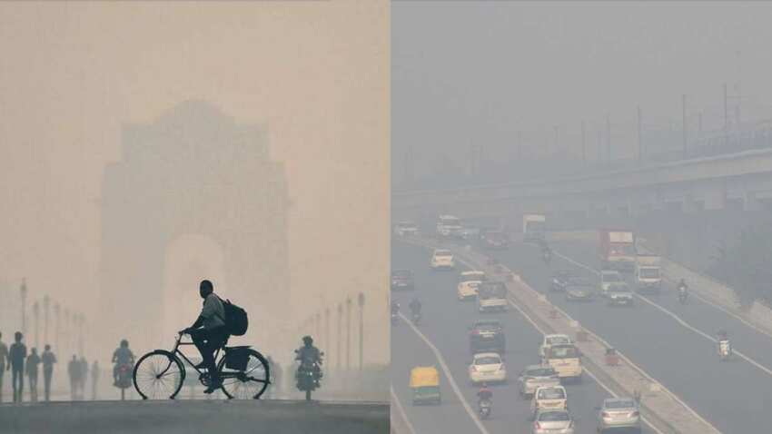 Delhi AQI: दिल्ली NCR में धुंध और धुएं से लोगों की हालत खराब, इन जगहों पर AQI 350 के पार