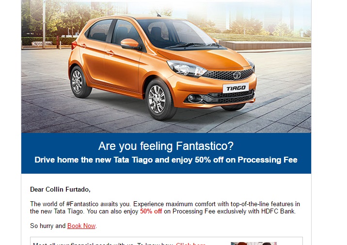 HDFC Bank waives off half of processing fee for Tata Tiago. Will it help?