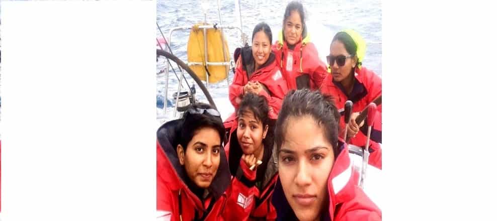 Lt Cdr Vartika Joshi steered the boat ashore with her crew, Lt P Swathi, Lt B Aishwarya, Lt Pratibha Jamwal, Lt Vijaya and Lt Payal Gupta. Indian Navy Website