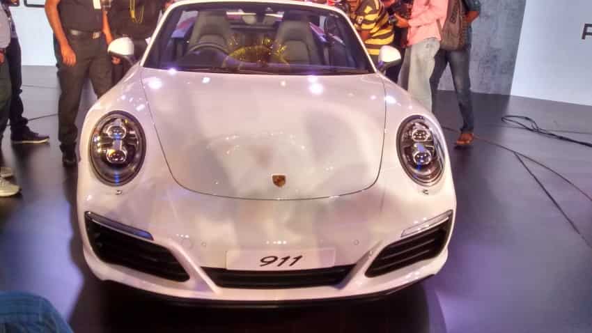 The front end of the new Porsche 911
