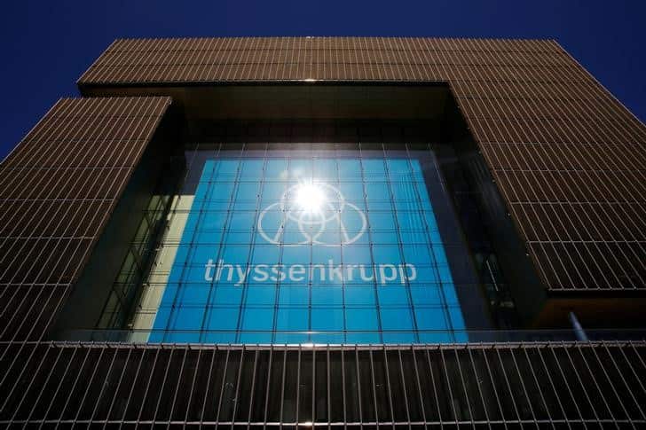 Thyssenkrupp steel workers protest European biz merger plans with Tata Steel