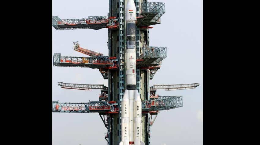 The fully integrated GSLV-F05 carrying INSAT-3DR at the Second Launch Pad. Photo: Official website 
