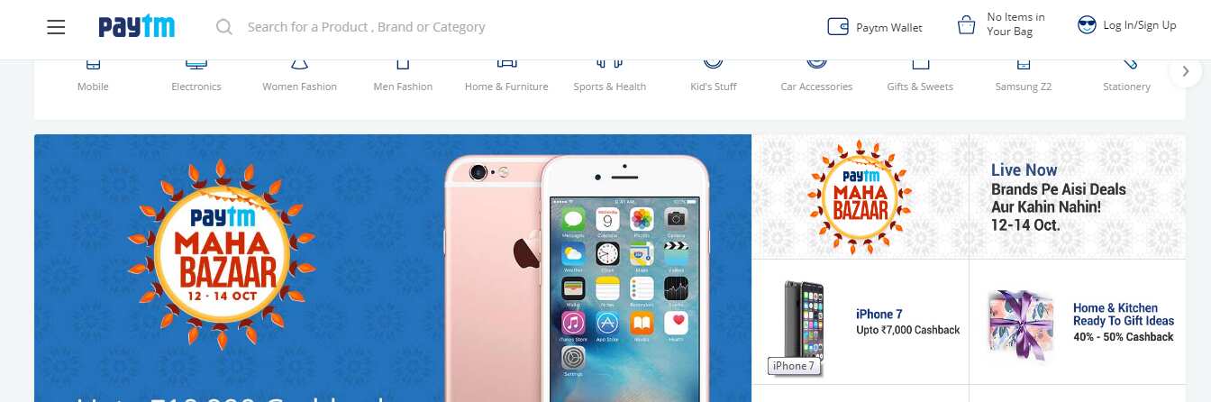Paytm launches 'Maha Bazaar Sale' on Oct 12 