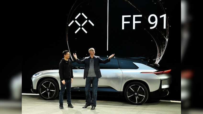 Electric car start-up Faraday Future unveils first production car