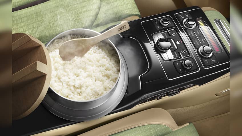 Want to cook rice while driving your car? Audi has it covered