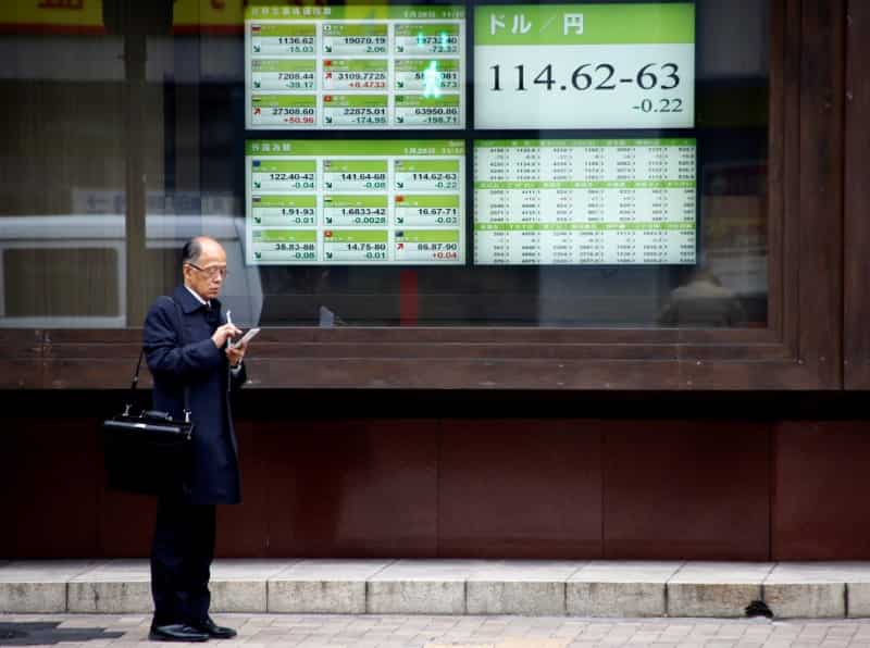 Asian shares firm, dollar and US bond yields slip after Fed