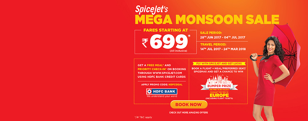 Spicejet announces all inclusive Mega Monsoon sale starting at Rs 699