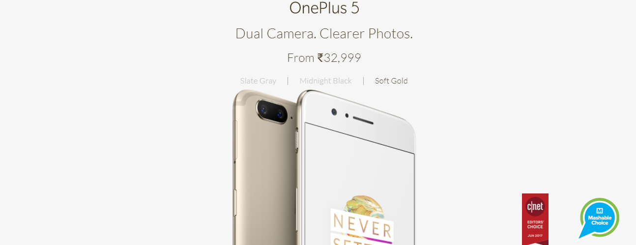 OnePlus 5 launched in limited edition new Soft Gold colour in India; Amazon exchange of up to Rs 19,470!