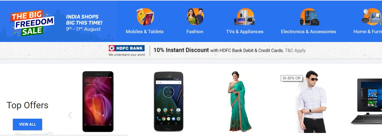 Big Freedom Sale: Flipkart offers additional 10% discount for HDFC bank debit, credit card holders