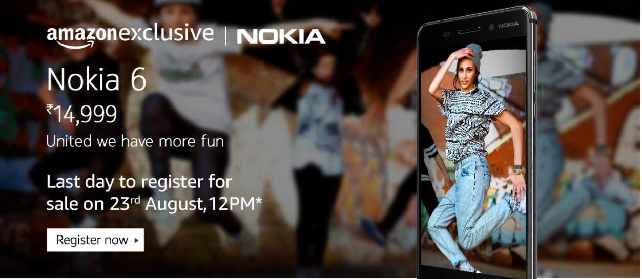 Nokia 6 to go on sale on Amazon on August 23; here’s how you can get it