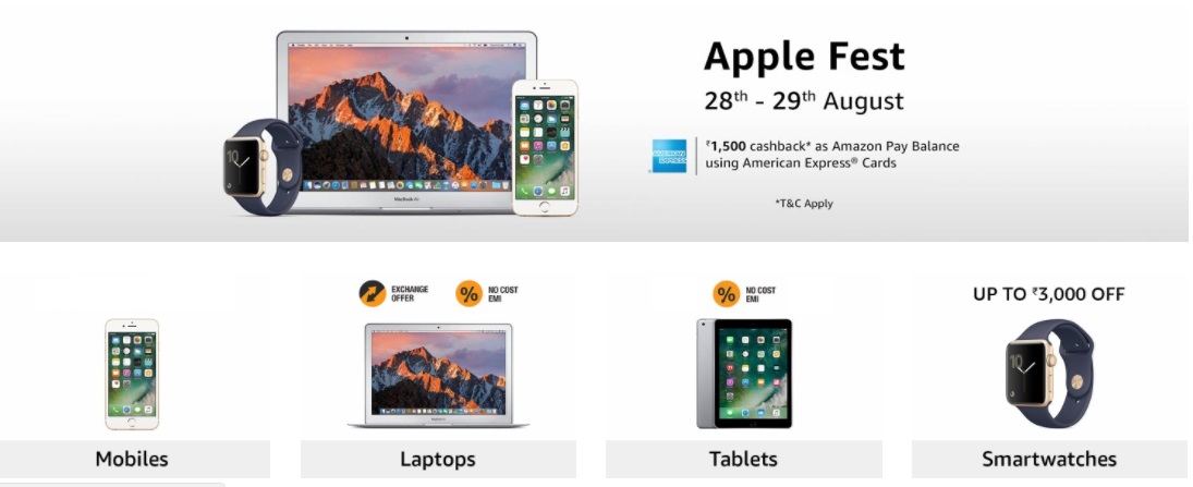 Amazon begins Apple Fest; offers Rs 1500 cashback but there's a catch