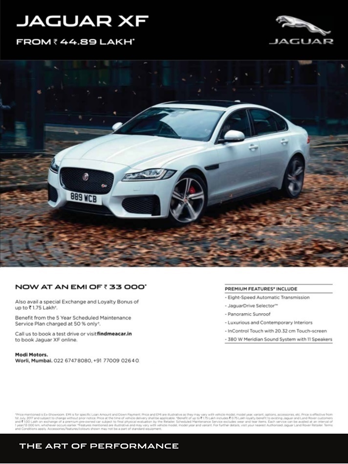 Rs 33,000 per month can now help you own Rs 45-lakh worth JLR's Jaguar XF