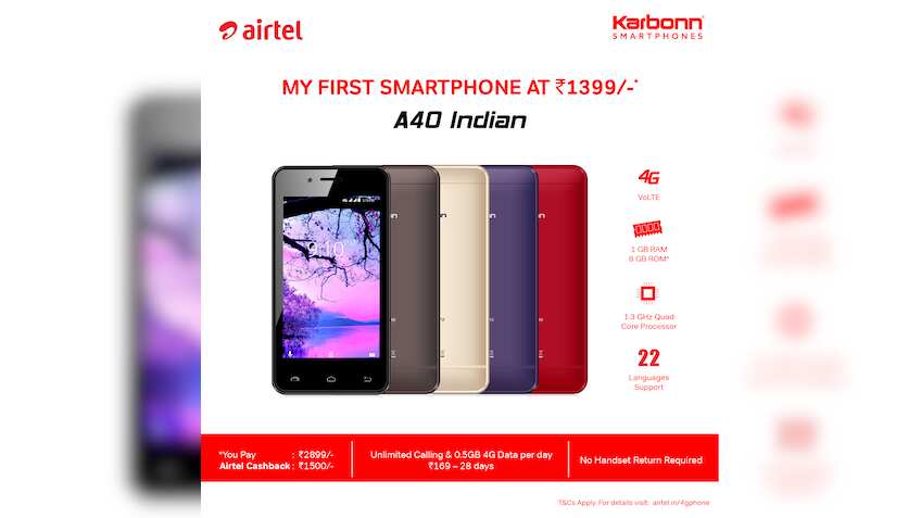 Airtel partners with Karbonn to roll out 4G smartphones; here’s how much it costs