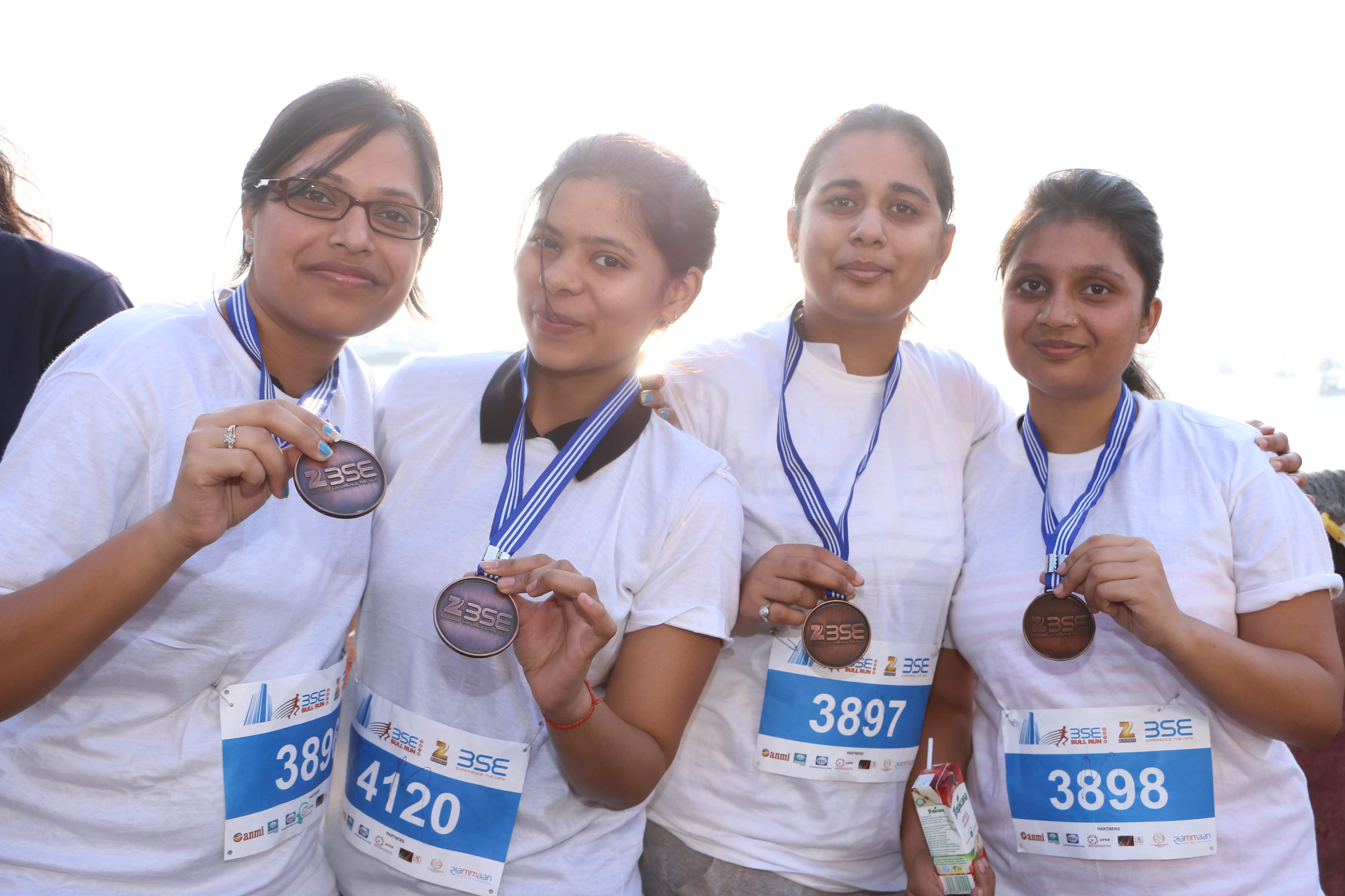 Participants of the BSE Bull Run 2017 in high spirits.