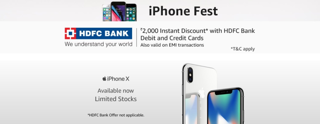 Amazon begins Apple iPhone fest sale on iPhone X, offers iPhone 8 for Rs 59,000