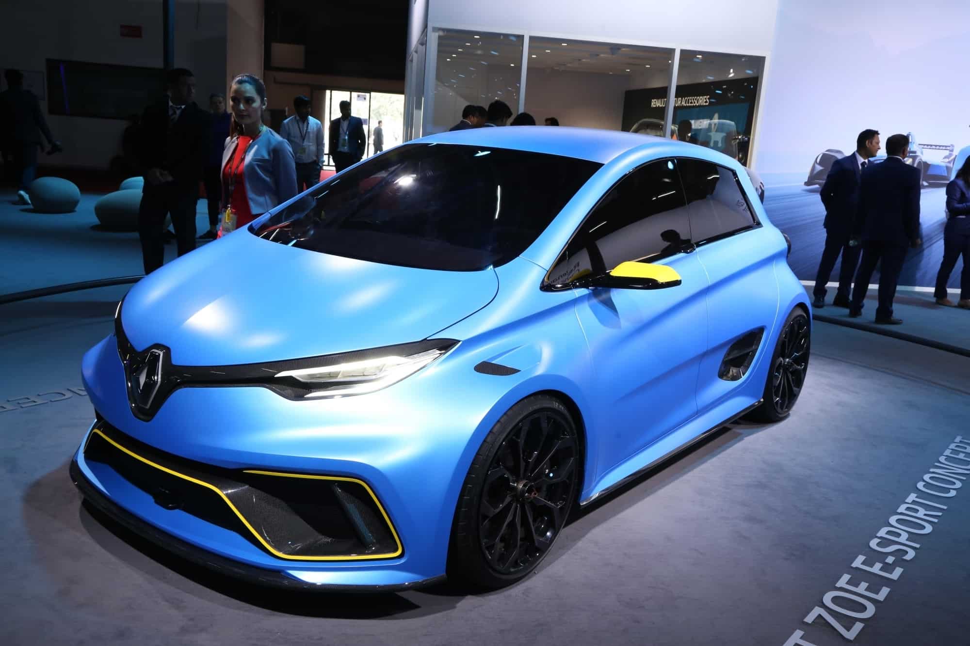 Renault's electric concept car ZOE e-Sport at the Auto Expo 2018. IANS