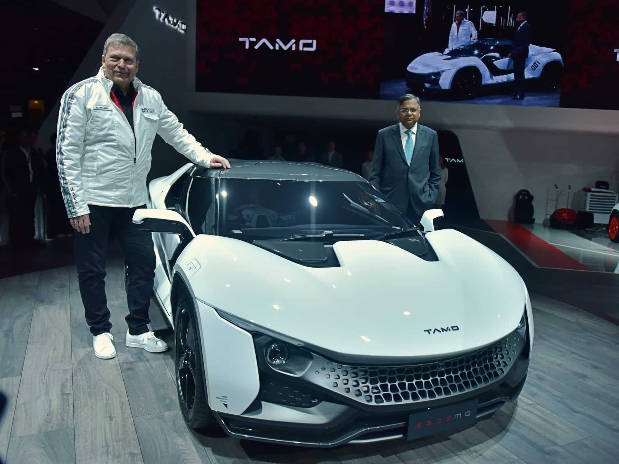Tata's sub brand Tamo unveiling company's first sportscar - RACEMO at the Geneva International Motor Show in Geneva. 