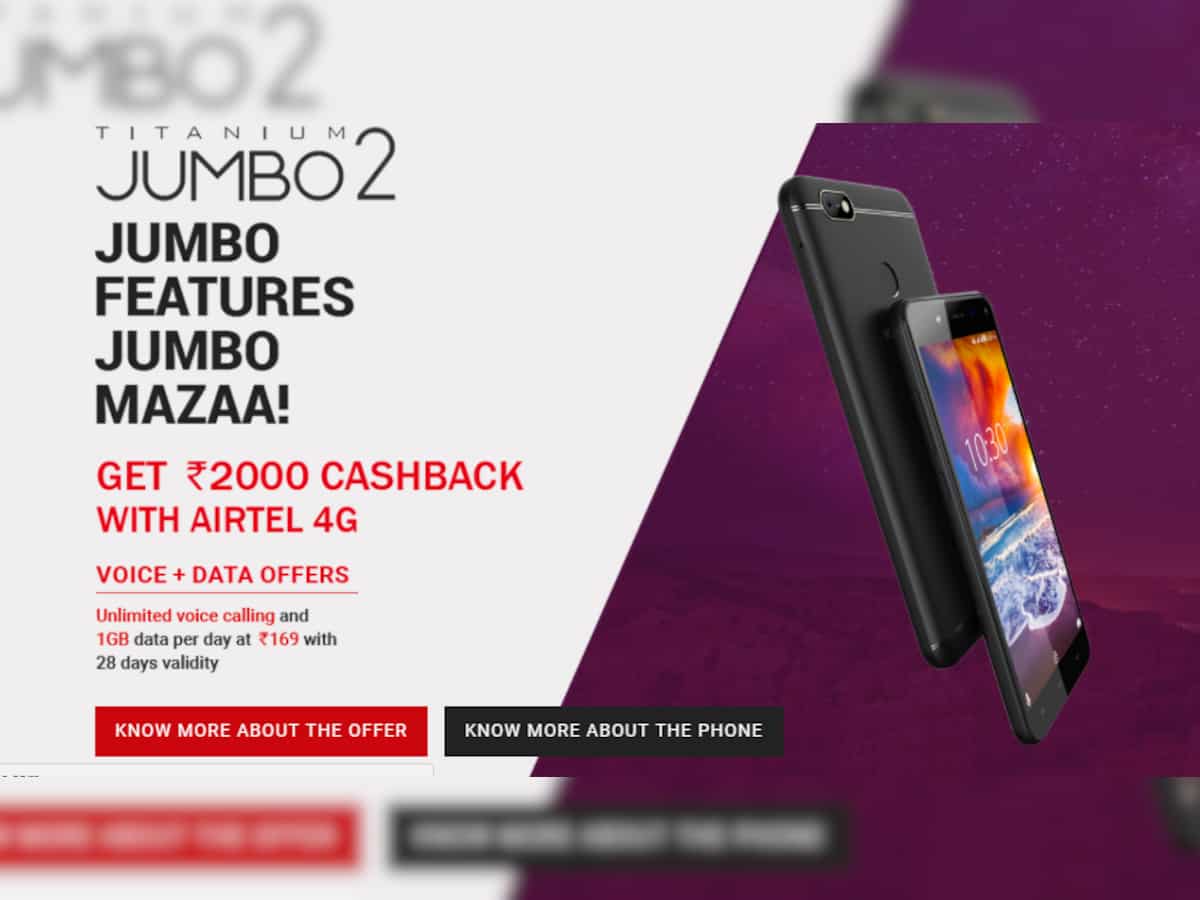Karbonn &#039;Titanium Jumbo 2&#039; budget phone launched at