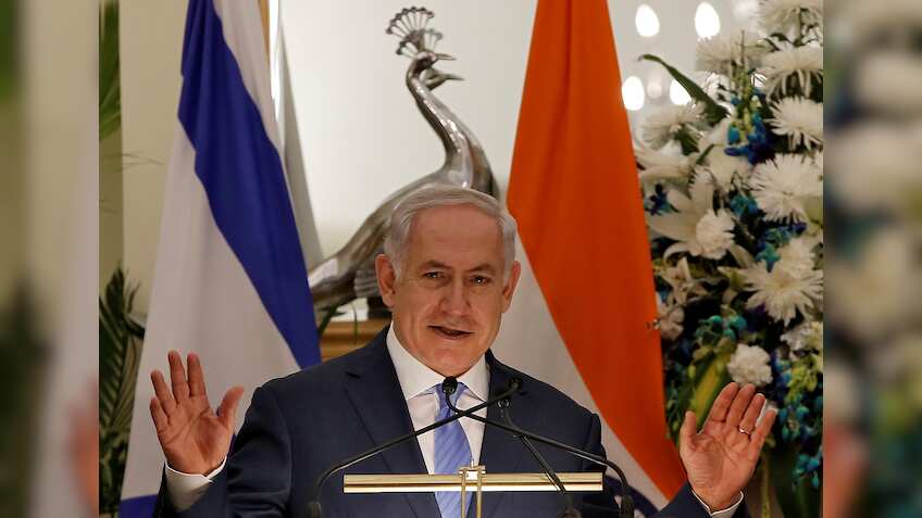 Do not test Israel, Benjamin Netanyahu tells Iran, brandishing drone piece