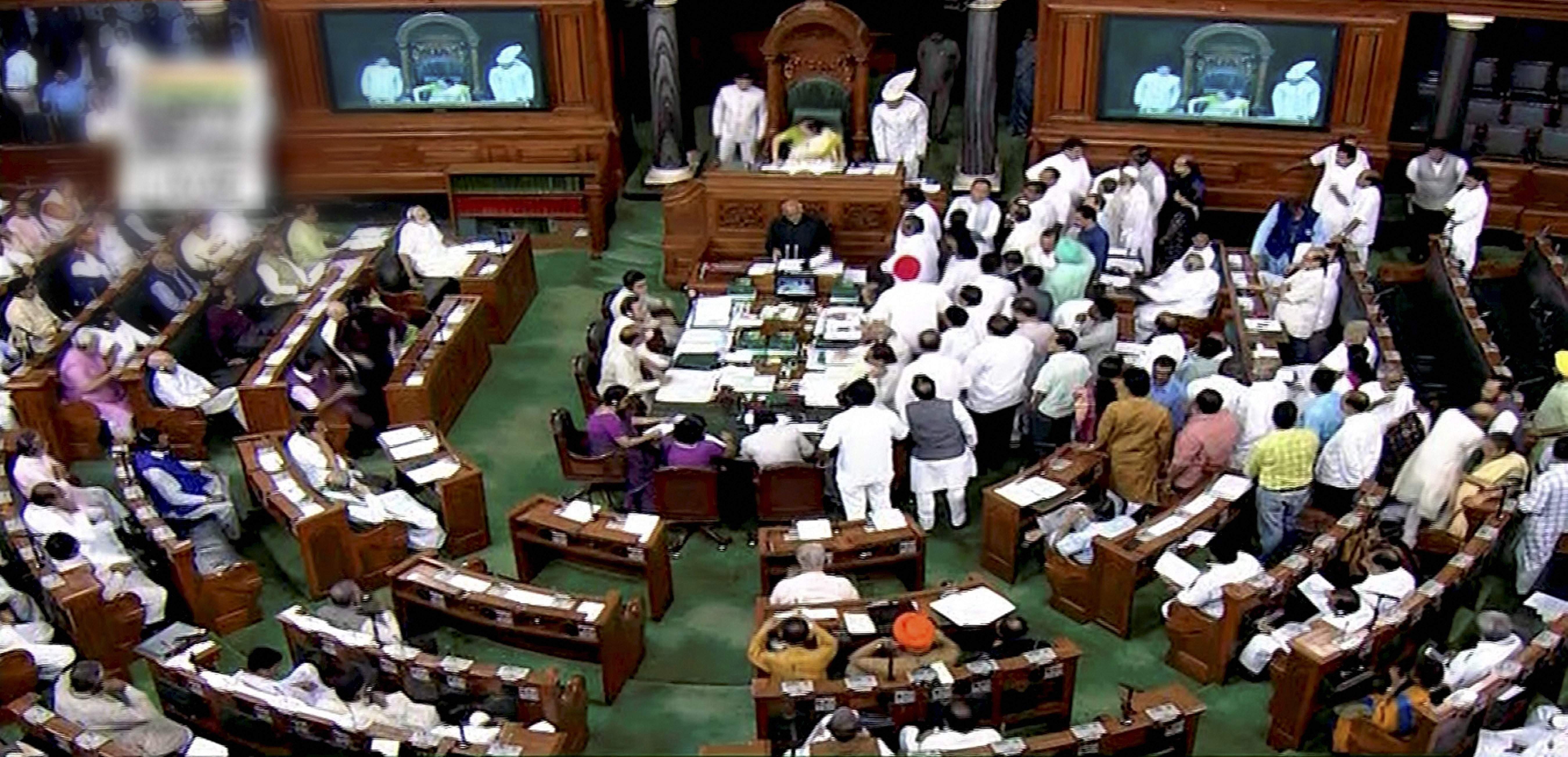 Disruption in Lok Sabha continues as TDP, TRS, AIADMK protest