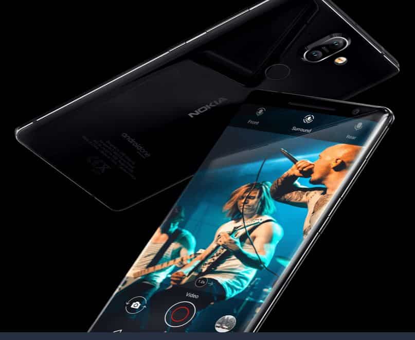 Cadorabo Custodia per Nokia 8 Sirocco in ARGENTO METALLICO - Morbida Cover Protettiva Sottile di Silicone TPU con Bordo Protezione - Ultra Slim Case Antiurto Gel Back Bumper Guscio