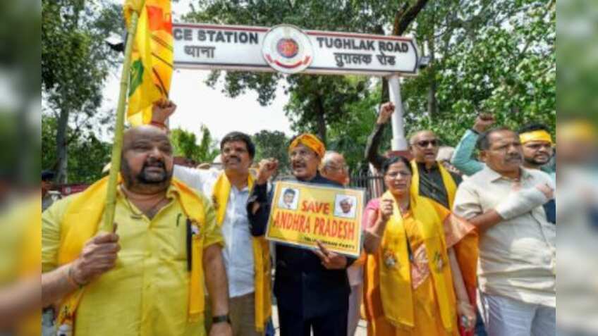 TDP MPs detained while marching towards PM''s residence
