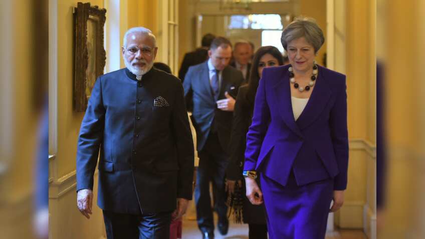 Narendra Modi UK visit: PM meets Theresa May for talks on immigration, counter-terrorism