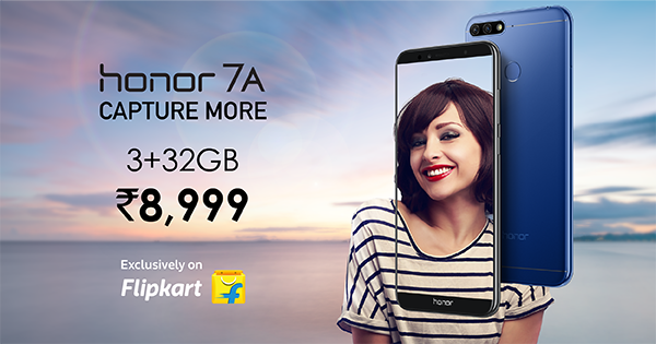 Honor 7A sale to begin on May 29 exclusively on Flipkart; Check out discounts, specs and more