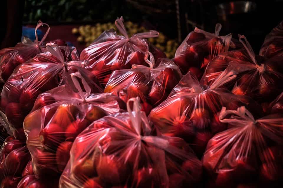 KP Packaging Leno Bags - Set of 50 - Red color (22 x 40, 50 Kg Capacity)  for Vegetable storage & transportation - Agrostar