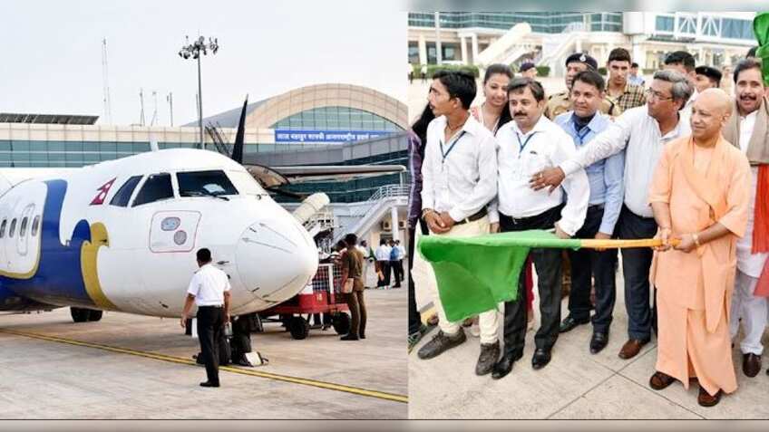 UP CM Yogi Adityanath flags off first direct flight from Kathmandu-Varanasi; all details here 