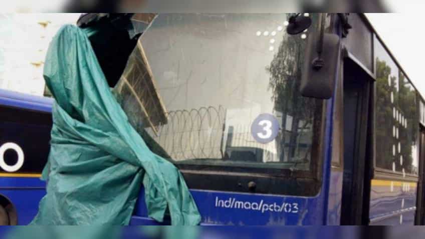 Indigo airlines bus catches fire, passengers rescued