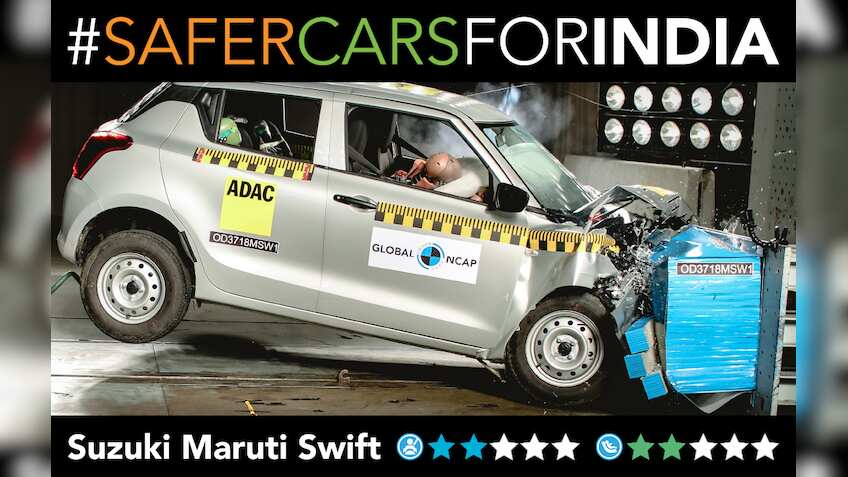 Maruti Suzuki Swift crash test: Popular car bags 2 stars