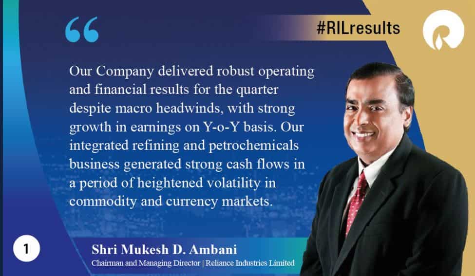 RIL Q2 result: Reliance Industries consolidated net profit up 17.4% at Rs 9,516 crore