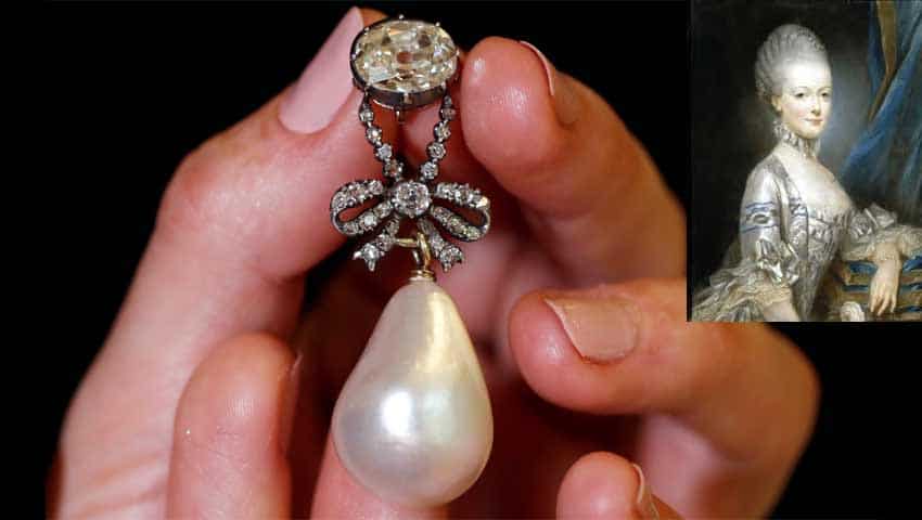 Marie Antoinette Jewellry Auction: 18th-Century natural pearl 
