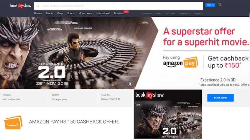 2.0 Ticket Booking: Wow! Amazon, Paytm, ICICI Bank offering big discounts for Rajinikanth, Akshay Kumar film