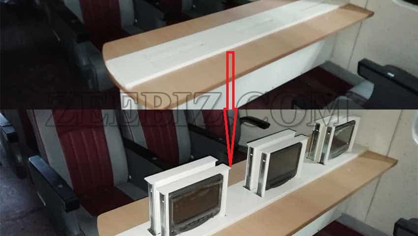 Tejas Express: Concealed audio visual entertainment system