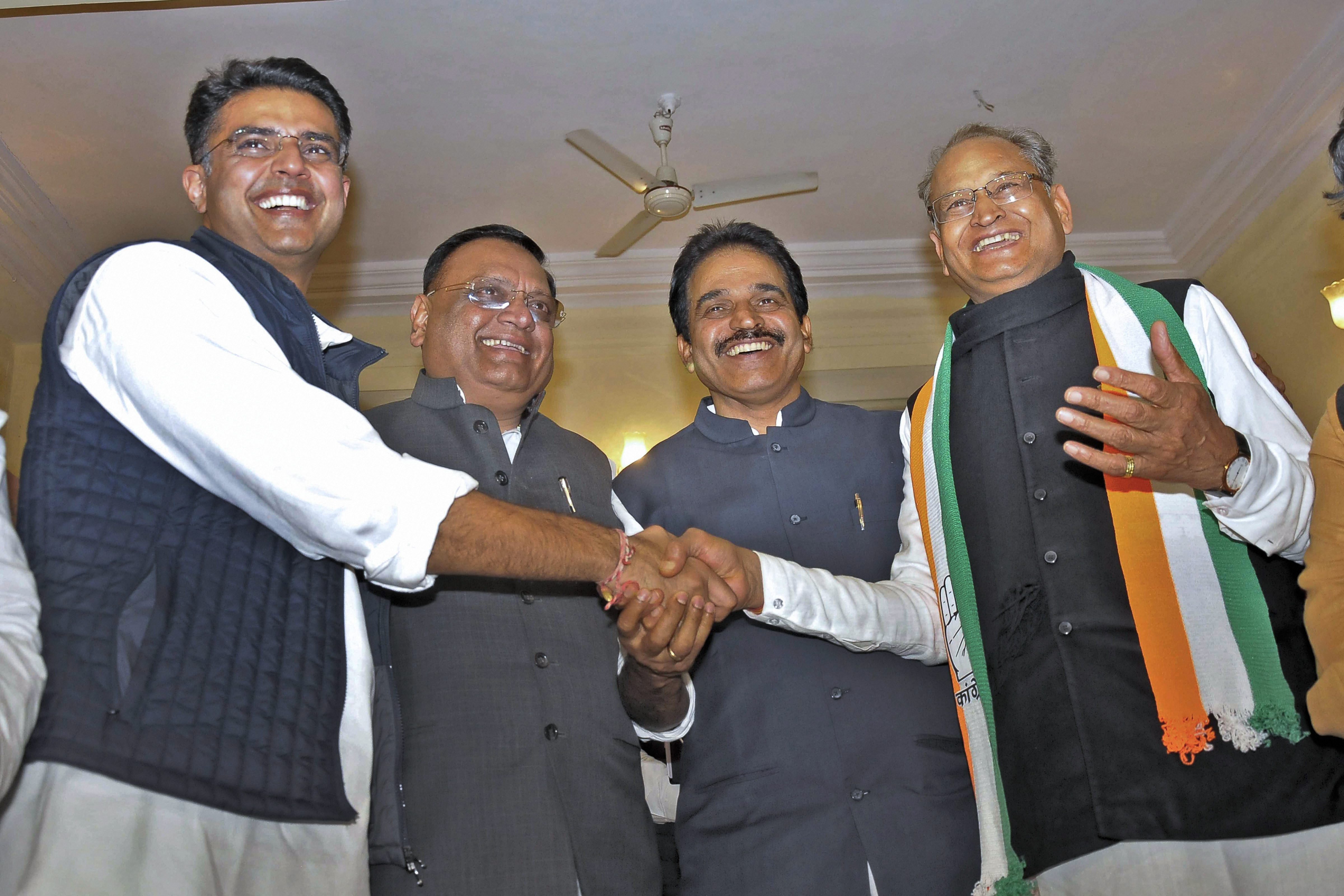Congress single-largest party in Rajasthan with 99 seats, BJP gets 73