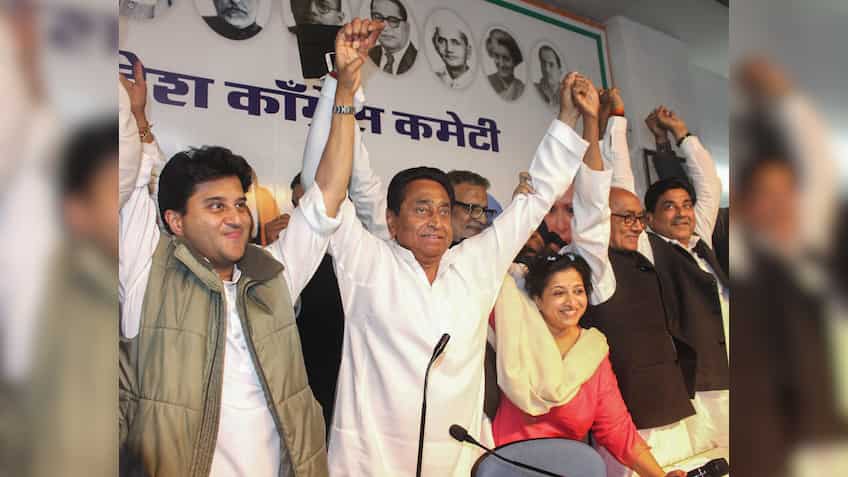 Congress largest party in Madhya Pradesh, Rajasthan, but off majority mark