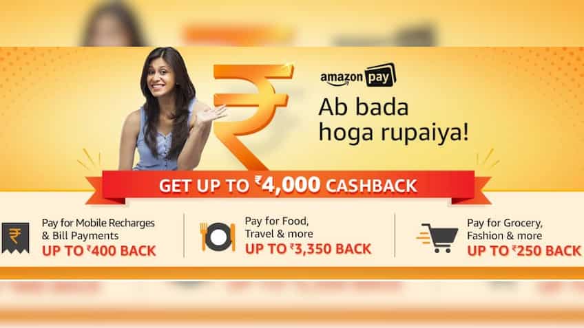 Amazon Pay offer: Get up to Rs 4000 cashback on shopping, mobile recharge, bill payment, food, movie tickets