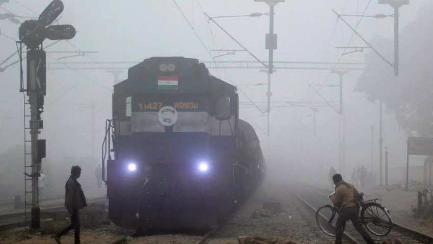 These trains are running late due to fog