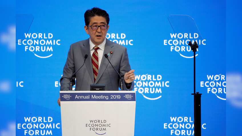 WEF 2019: Shinzo Abe seeks rebuilding of trust in global trade systems; asks India, Europe and US to give WTO new life